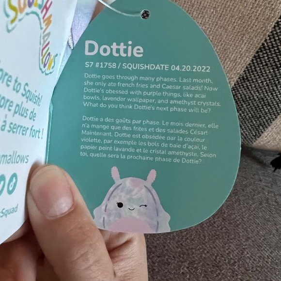 NWT Dottie the Seaslug Squishmallows 7” - Picture 5 of 6
